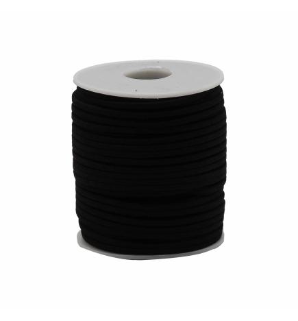 Rollo de cordon para accesorios - 2.5mm x 45m - Negro A001