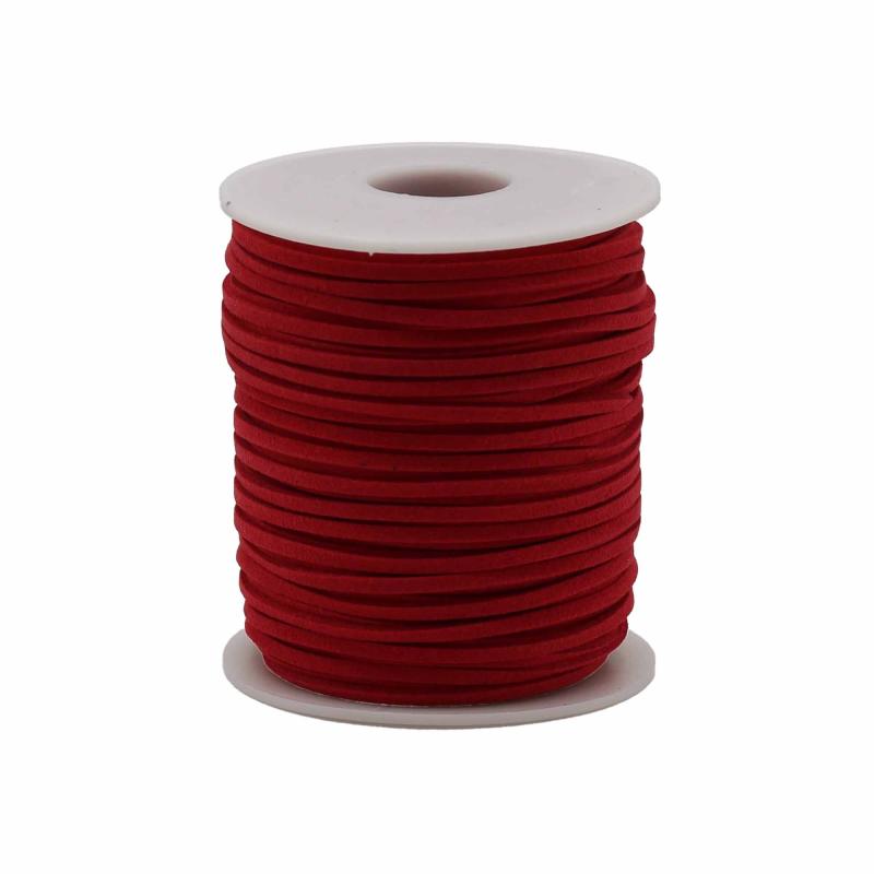 Rollo de cordon para accesorios - 2.5mm x 45m - Rojo A056