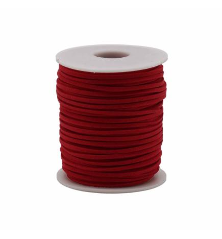 Rollo de cordon para accesorios - 2.5mm x 45m - Rojo A056