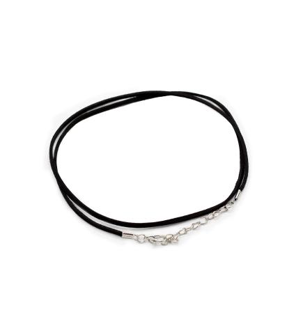 Cordones para accesorios - 2.5mm x 55cm - Negro A001