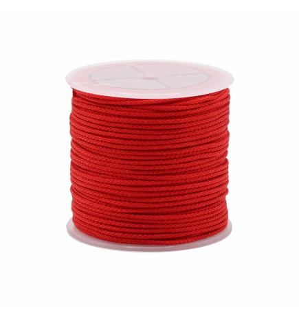 Rollo de cordn rojo para accesorios - 2mm x 25m