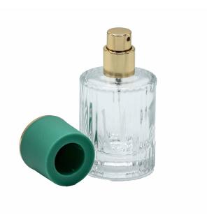 Frascos de vidrio para perfume con pulveridaor y tapa verde 30 ml