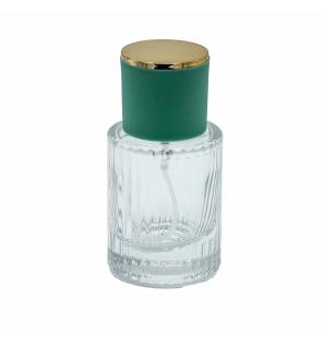 Frascos de vidrio para perfume con pulveridaor y tapa verde 30 ml