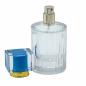 Frascos de vidrio para perfume con pulveridaor y tapa azul 50 ml