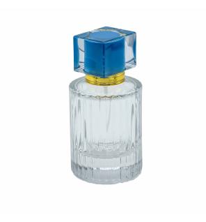 Frascos de vidrio para perfume con pulveridaor y tapa azul 50 ml