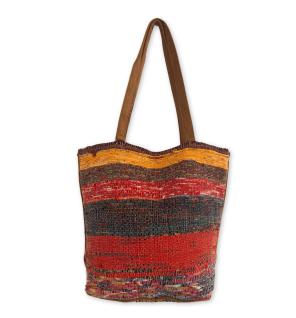 Bolso Grande de Tapetes Reciclados - Atardecer