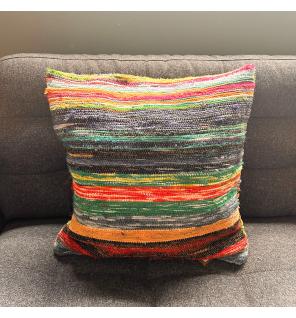 Funda para Cojín de Tapete Reciclado - 40x40cm - Verdes