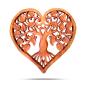 Panel Decorativo de Madera en Forma de Corazón con Árbol de la Vida 40cm