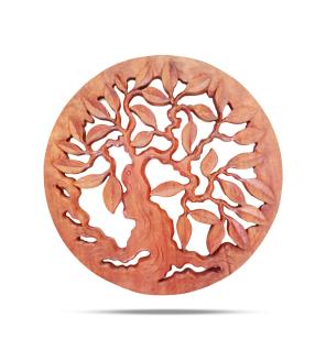 Panel Decorativo Redondo de Madera con Árbol de la Vida 40cm