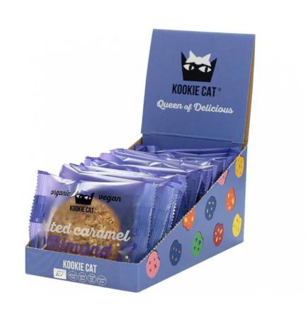 Galleta almendras con caramelo salado Bio 12x50g Kookie Cat