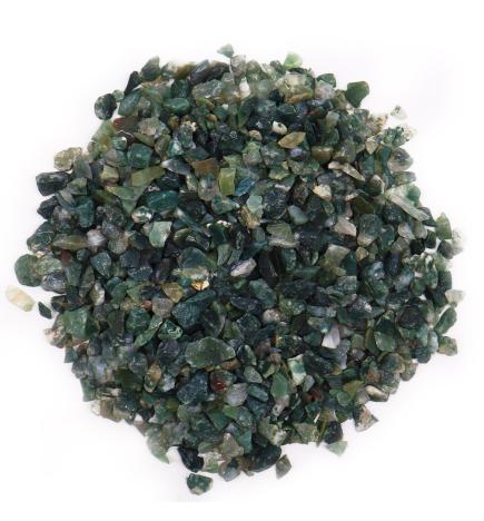 Moss Agate Gemstone Chips Bulk - 1KG