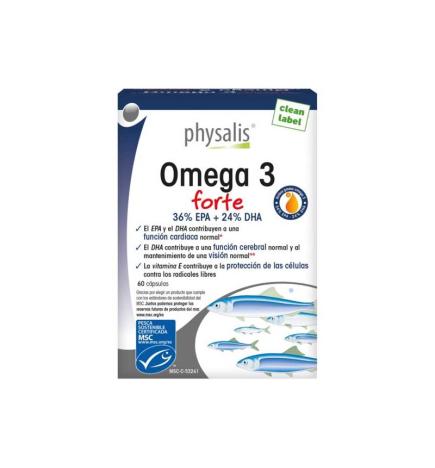 Omega 3 forte EPA + DHA 60 perlas Physalis