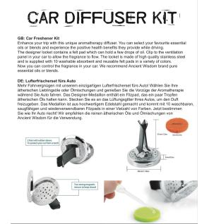 Kit difusor para coche - Libélula - 30mm