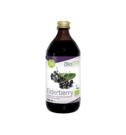 Jugo concentrado de sauco (eldelberry) bio 500ml Biotona