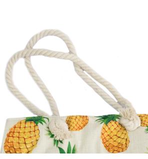 Bolso shopper con asa de cuerda - tropical piñas