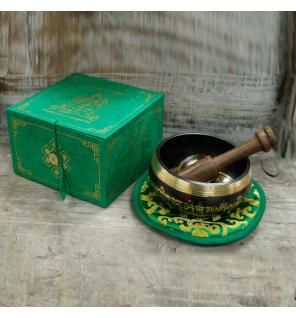 Cuenco tibetano set - Tara Verde 10cm (min 400gm)