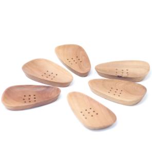 Jabonera de Caoba con Forma de Guijarros