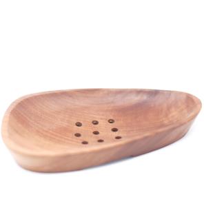 Jabonera de Caoba con Forma de Guijarros