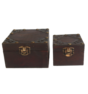 Juego de 2 Cajas Góticas Cuadradas