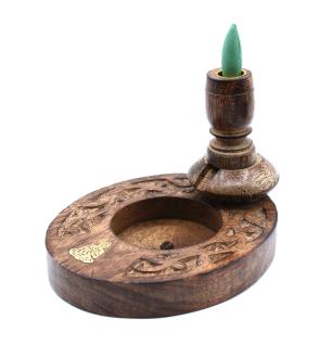 Sm Quemador Inverso Madera de Mango - Brass Buddha