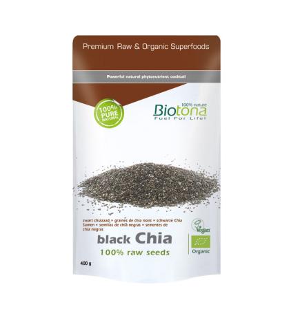 Black chia seed/Semillas de Chia Negra bio 400g Biotona