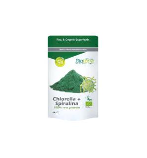 Chlorella y espirulina polvo superfood bio 200g Biotona