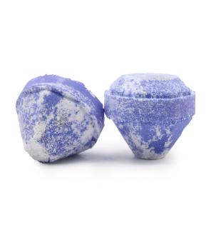 Bomba de Baño de Piedras Preciosas - Blanca y Azul