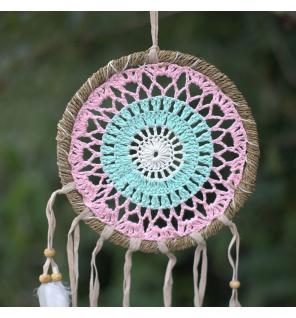 Atrapasueños-Macramé Rosa 16cm (Colores Surtidos)