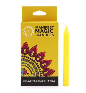 Velas Mágicas Manifest (paquete de 12) - Amarillas - Chakra del Plexo Solar