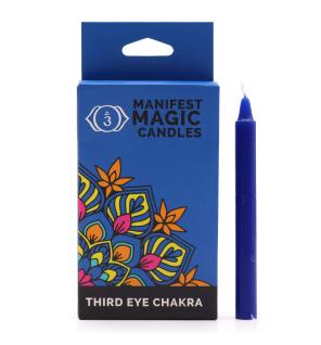 Velas Mágicas Manifest (paquete de 12) - Azul Oscuro - Chakra del Tercer Ojo