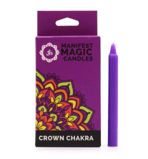 Velas Mágicas Manifest (paquete de 12) - Púrpura - Chakra de la Corona