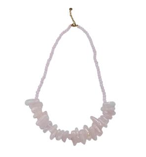 Collar de gemas Longstone - Cuarzo rosa