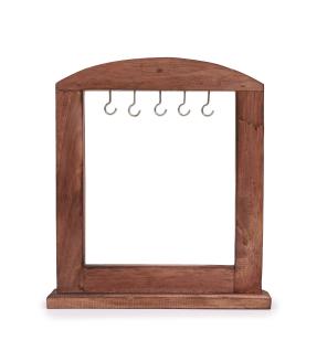 Soporte Pequeño para Colgar - Madera Oscura (30x25 cm)