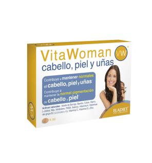 Vitawoman Cabello Piel y Uñas 30 comprimidos Eladiet