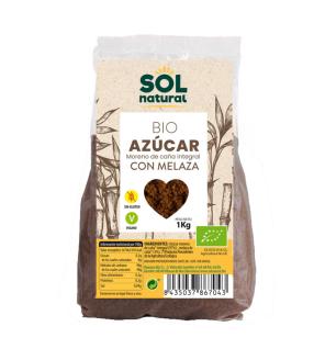 Azucar moreno de caña integral con melaza Bio 1 Kg Sol Natural