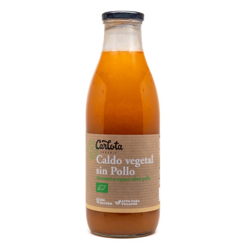 Caldo vegano sabor pollo 1 litro Carlota Organic