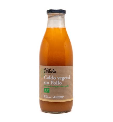 Caldo vegano sabor pollo 1 litro Carlota Organic