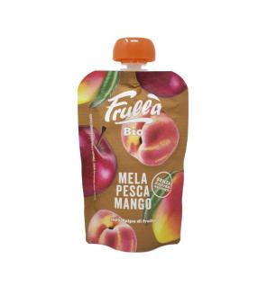 Pure de Manzana, Melocoton y Mango Bio doypack 100g Frulla