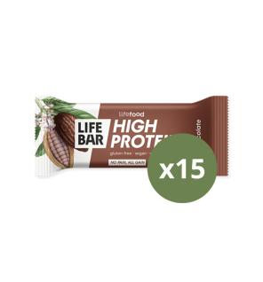 Barrita de proteina sabor chocolate bio 40g (caja 15 unds) Lifebar