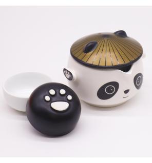 Set de tetera-Panda - Dos tazas & Estuche de viaje