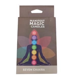 Velas del Manifiesto de los Siete Chakras (paquete de 7)