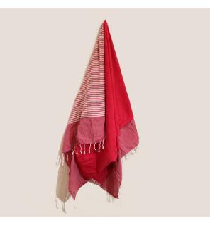 Toalla Pareo de Algodón - 100x180 cm - Rosa Calido