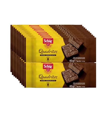 Quadritos barquillos de chocolate 20x40g Schar