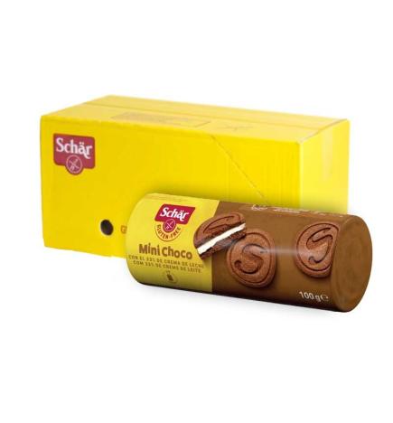 Galletas mini choco-sorrisi expositor 12x100g Schar