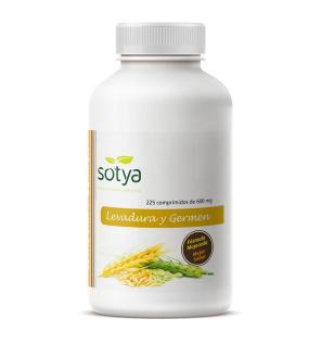 Levadura de cerveza y germen de trigo 600 mg 125 comprimidos Sotya