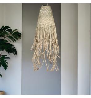 Pantalla de lámpara colgante trenzada natural Doum - 20 x 15 cm