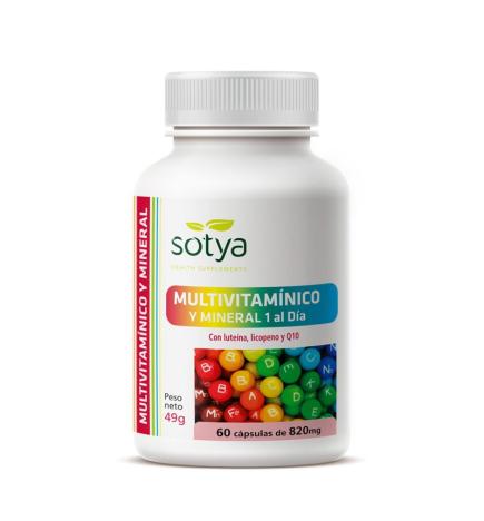 Multivitaminico y mineral 820mg 60 capsulas Sotya