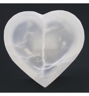 Cuenco de corazón de selenita - 15cm