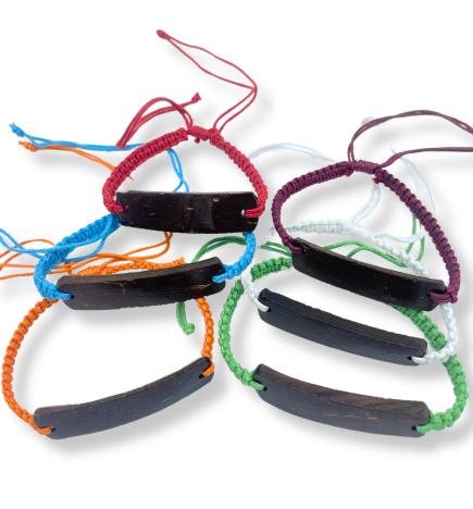 Pulseras de la Amistad Hechas a Mano - Coco Personalizable sin Estampado (surtido)