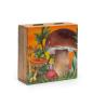 Caja Med Cuadrada 13.5x13.5x6cm - Diseño Champiñón Granate